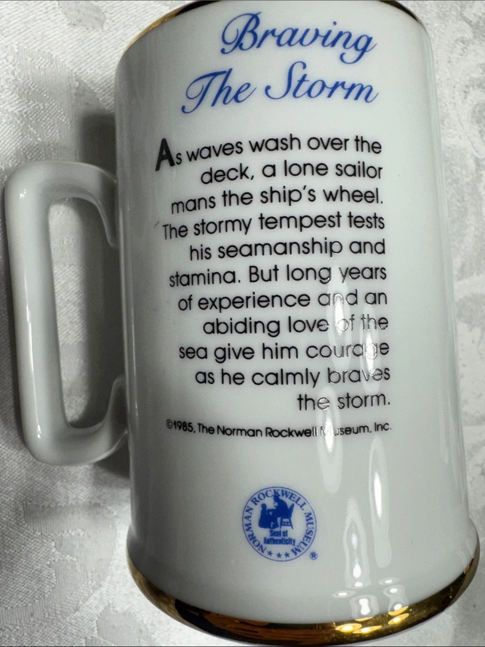 (4) Vtg. Norman Rockwell museum tankards/mugs featuring classic artwork.  12oz.